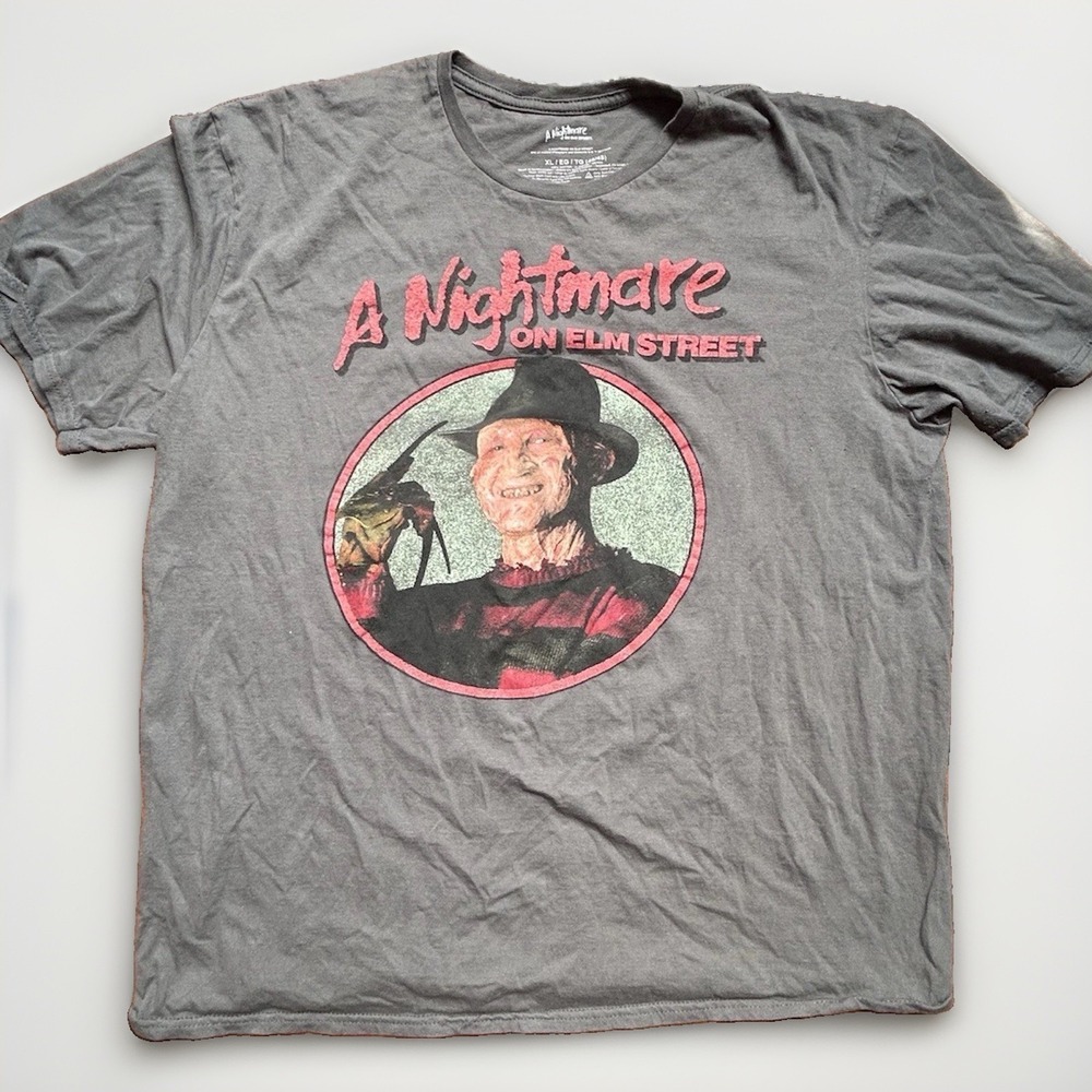 Nightmare On Elm Street Freddy Krueger Size XL Vintage Look Gray Halloween